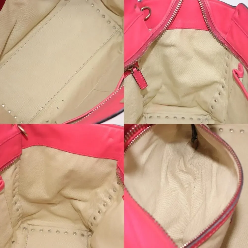 Valentino Rockstud Leather Handbag Red